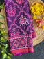 Magenta Color Motifs Design Handwoven Patola Silk Saree