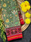 Fancy Design With Pista Color Handwoven Patola Silk Saree