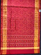 Red Color Traditional Design Handwoven Patola Silk Saree