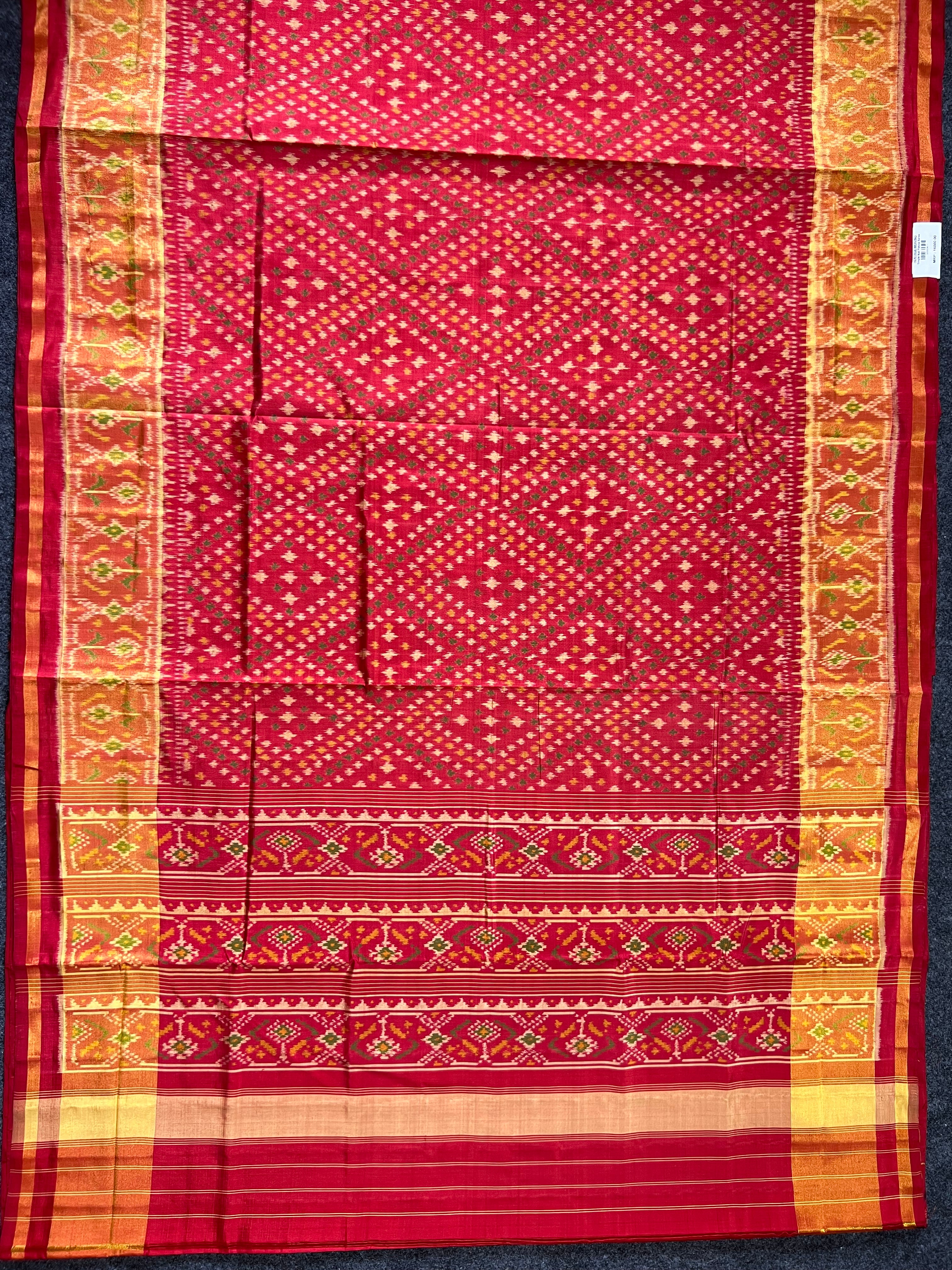 Red Color Traditional Design Handwoven Patola Silk Saree