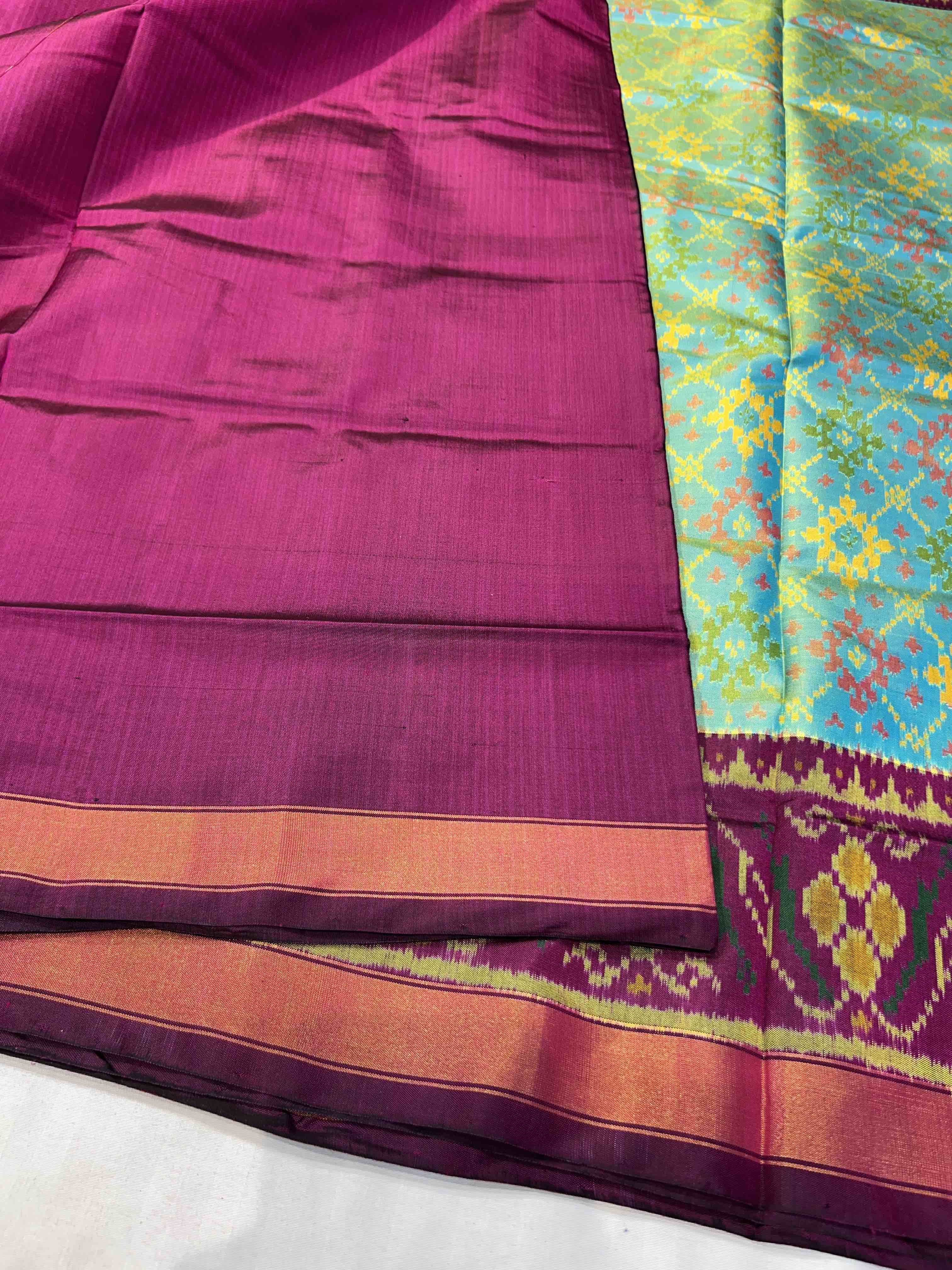 Handwoven Patola Silk Saree Chanda Bhat