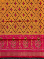 Fancy Design Mustard Orange Handwoven Patola Silk Saree