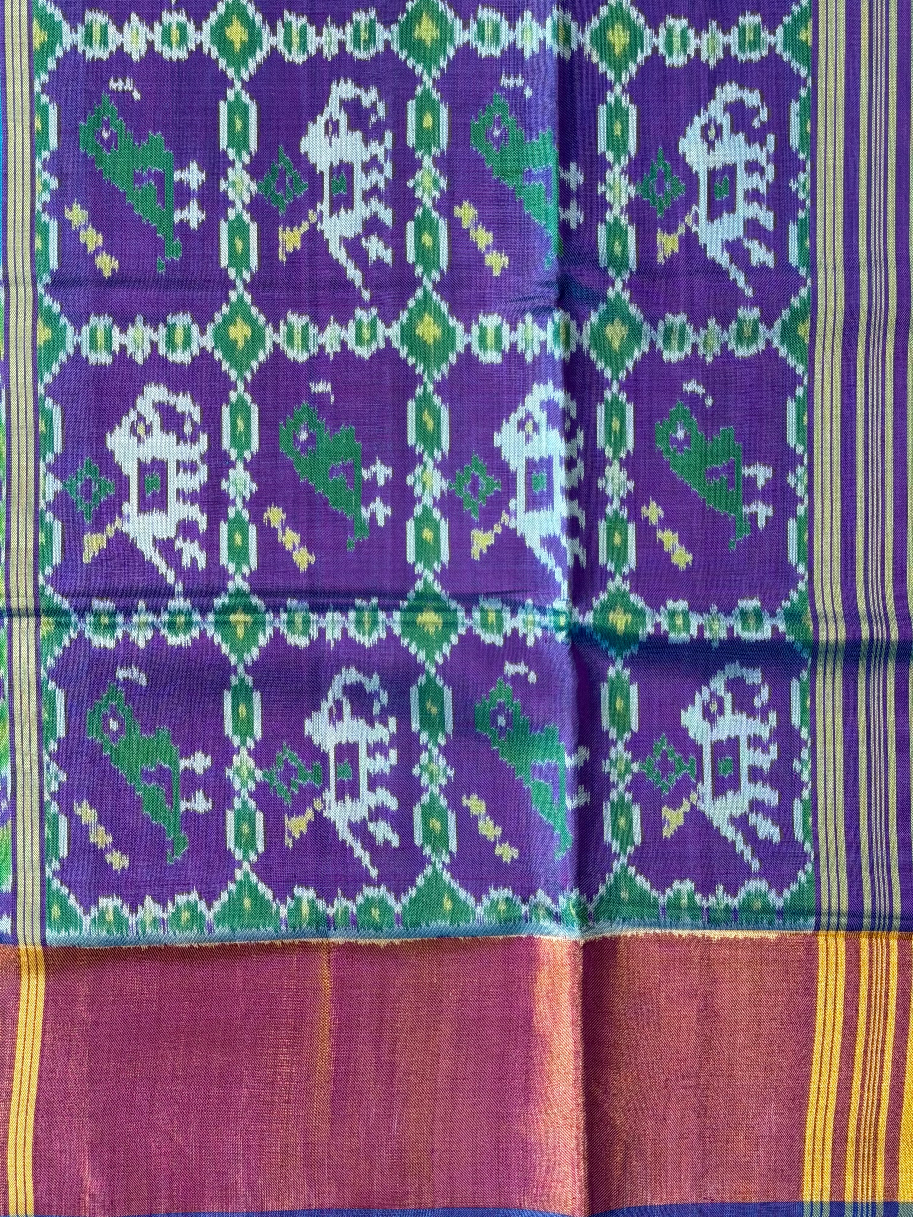 Skirt Border Design Handwoven Patola Silk Saree