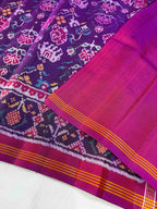 Flower With Motifs Design Handwoven Patola Silk Saree