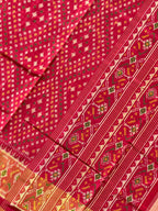 Red Color Traditional Design Handwoven Patola Silk Saree