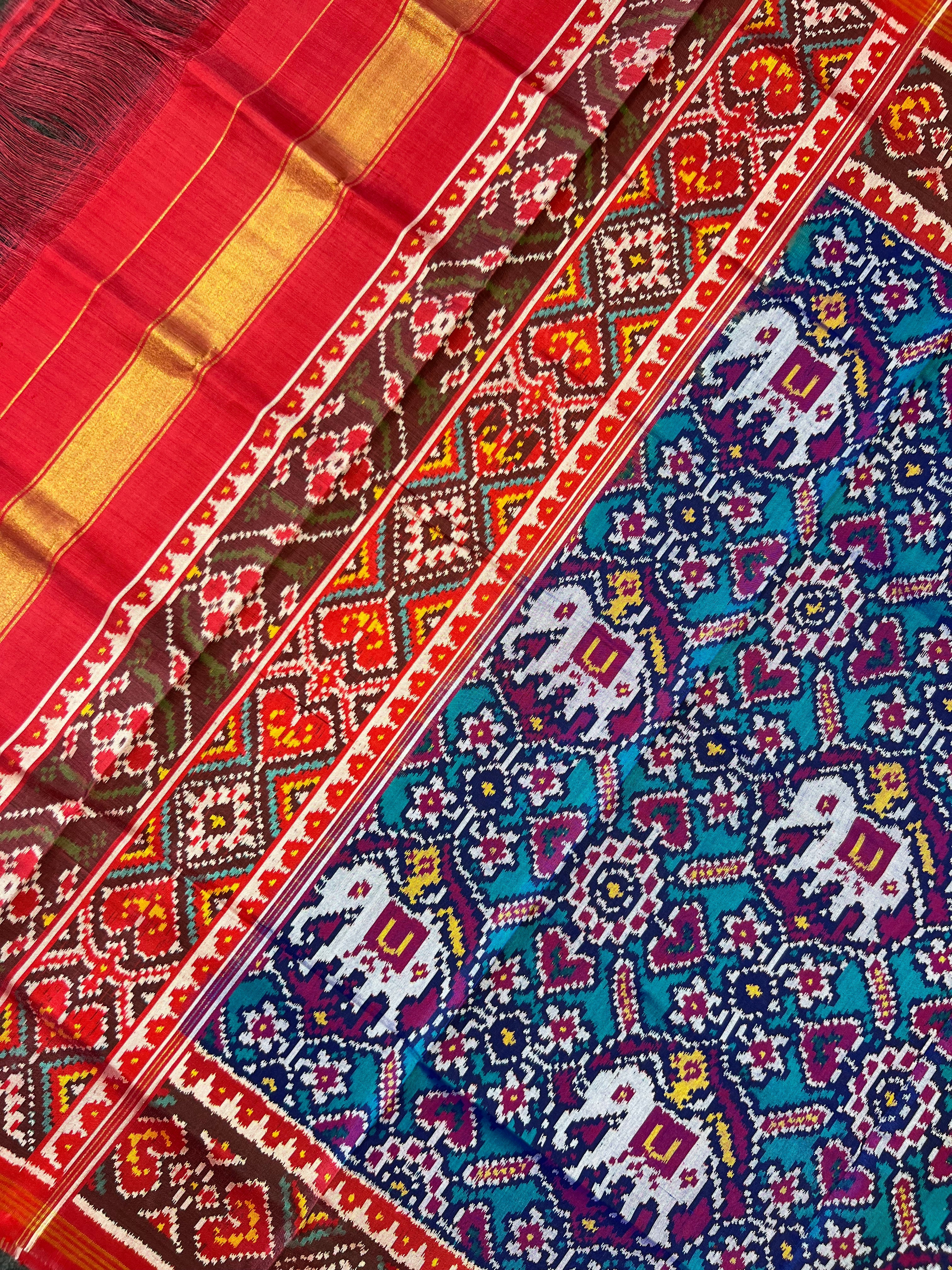 Fusion Design Handwoven Patola Dupatta
