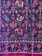 Laheriya Style Motif Design Handwoven Patola Silk Saree