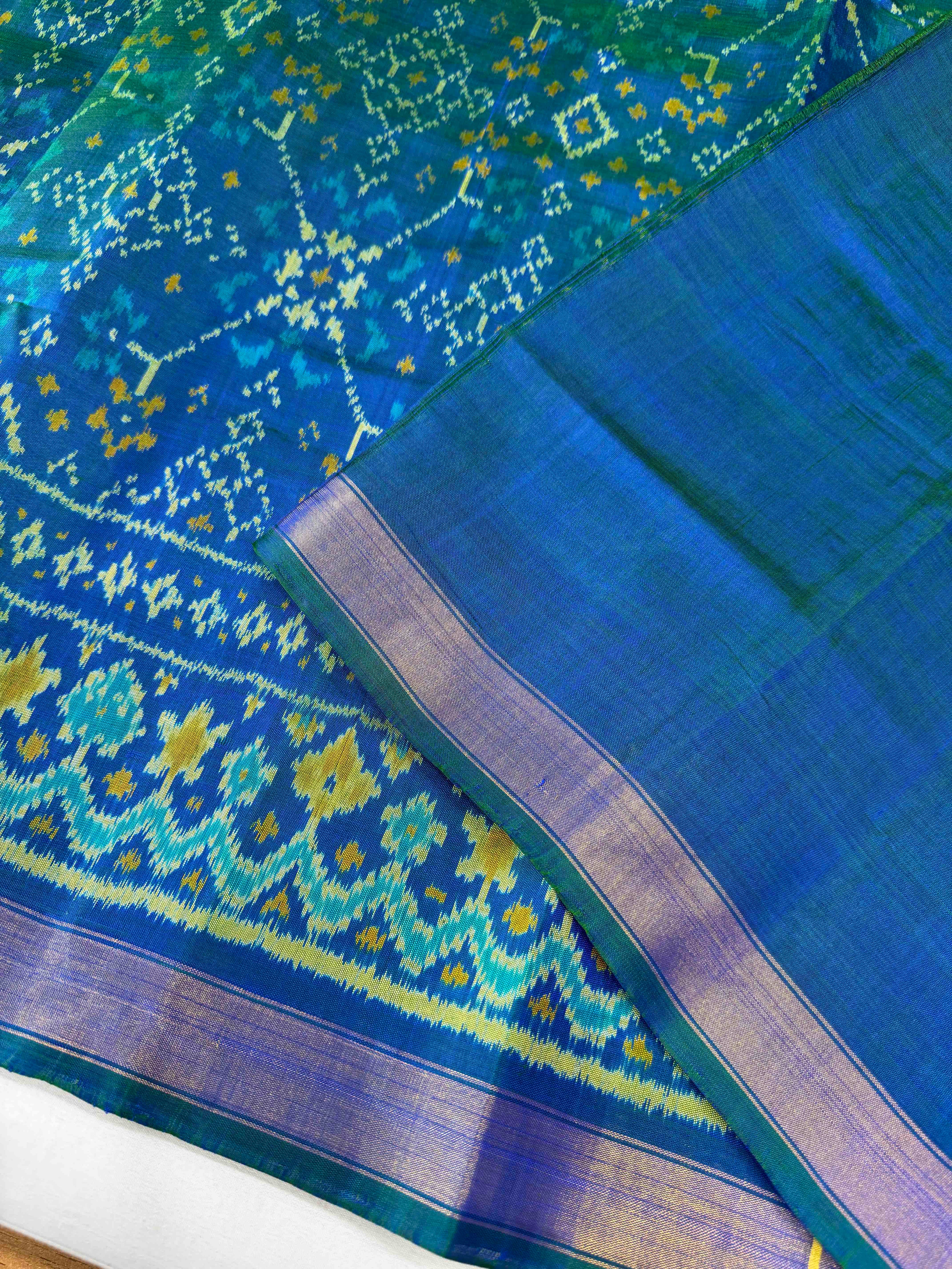 Navratna Design Handwoven Patola Silk Saree