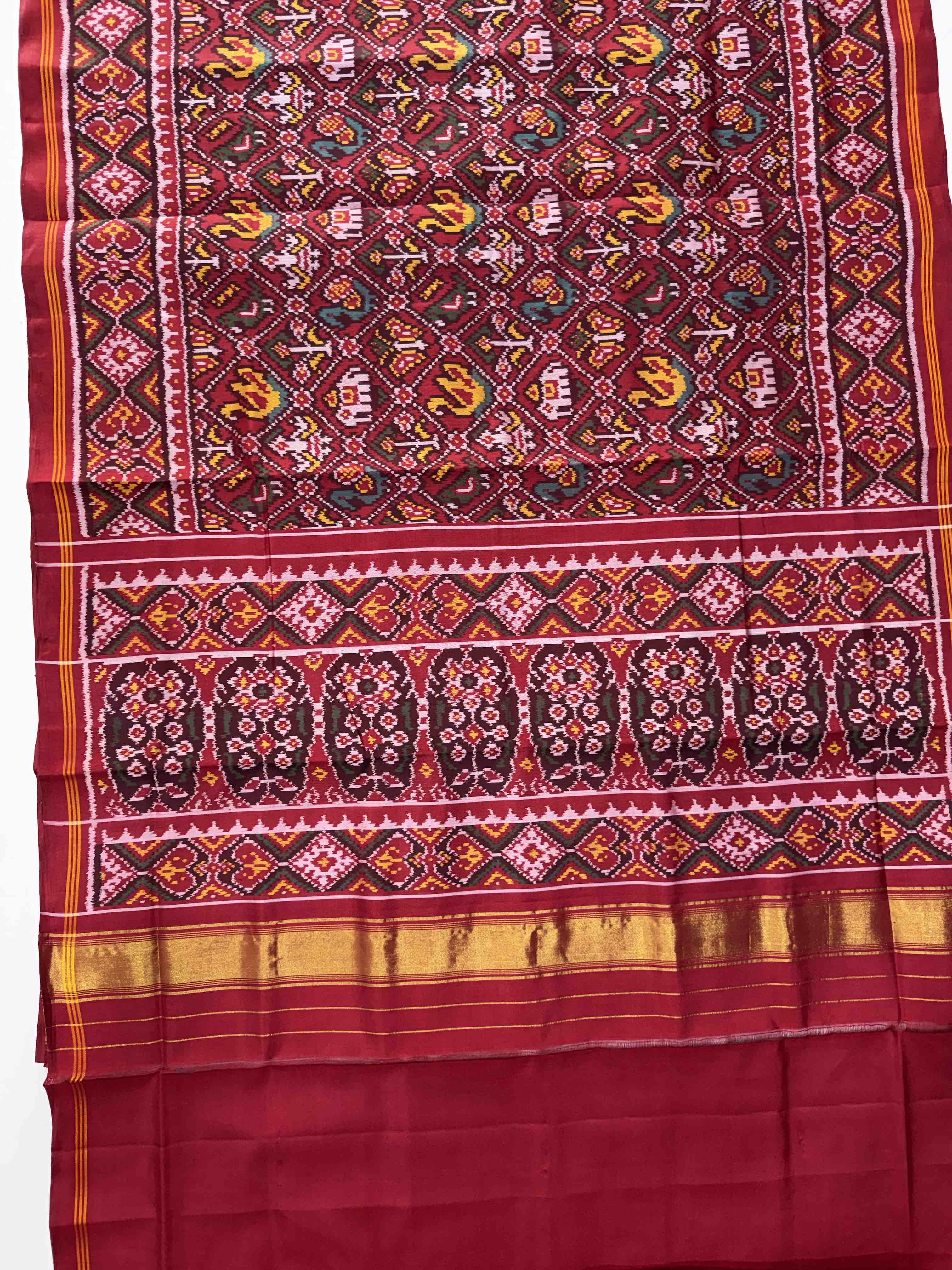 Narikunj Design Handwoven Patola Silk Saree Secondary image