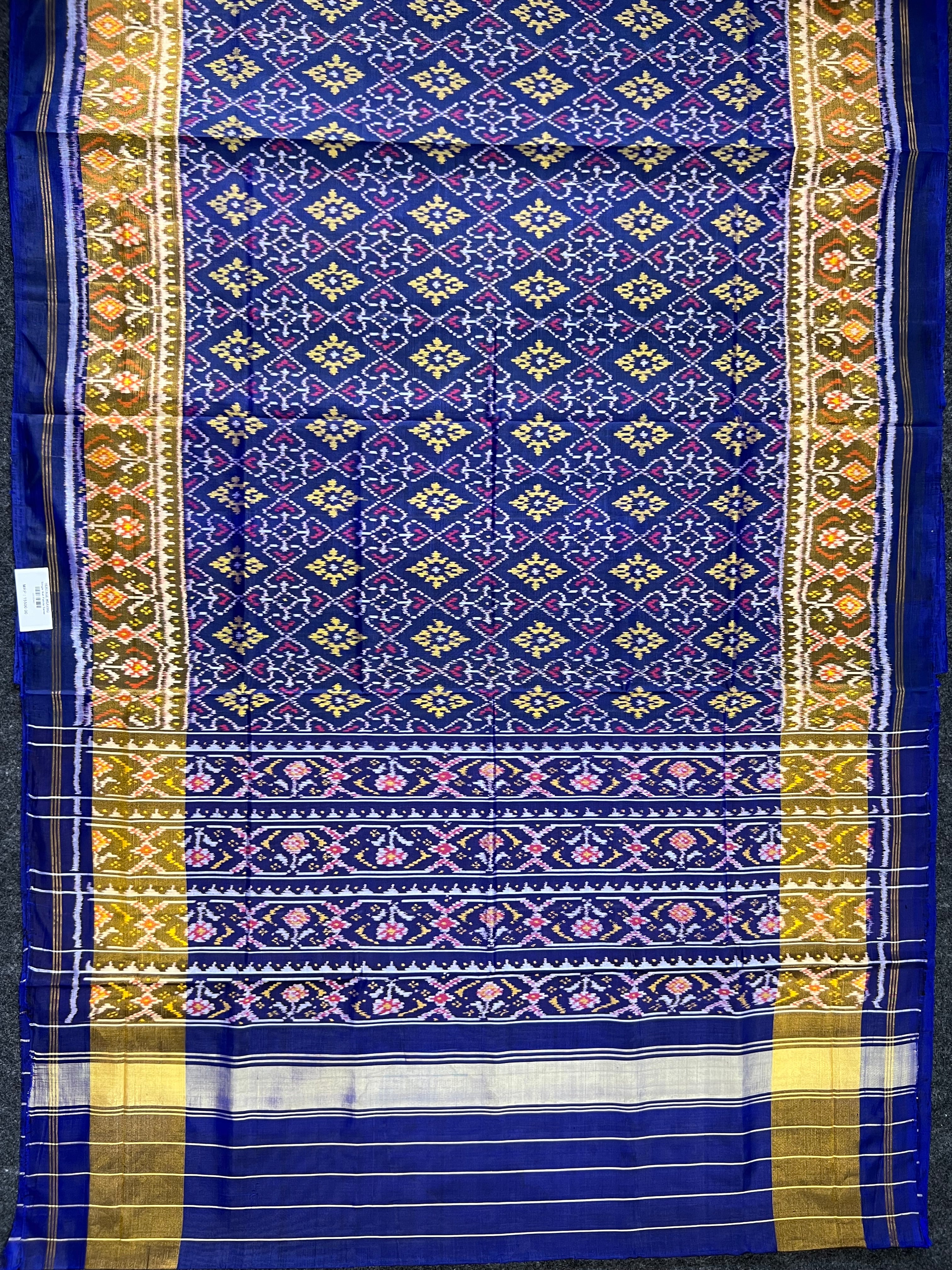 Pan-Chanda Tradition Design Handwoven Patola Silk Saree