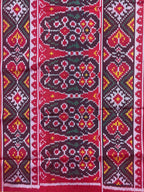 Pure White Traditional Design Handwoven Patola Silk Saree