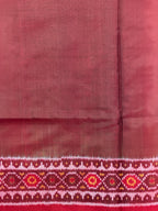 Plain Gala Border With Designer Blouse Handwoven Patola Silk Saree