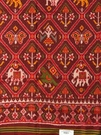 Handwoven Patola Silk Saree Adtala Design