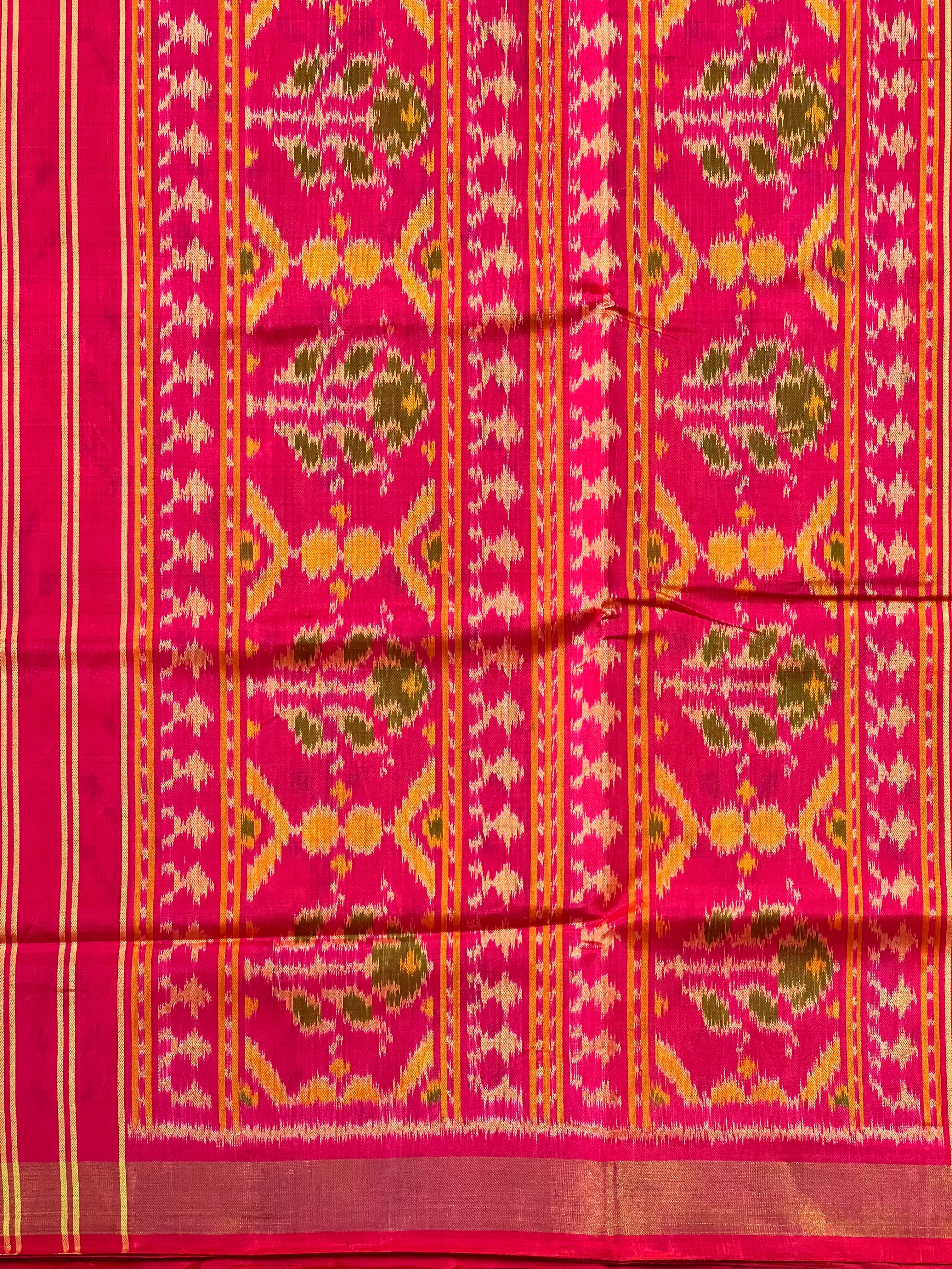Fancy Design Handwoven Patola Silk Saree