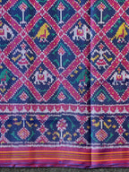 Typical Narikunj Design Handwoven Patola Silk Saree