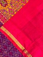 Purple Traditional Design Handwoven Patola Silk Saree