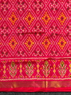 Pink Pan-Chanda Traditional Design Handwoven Patola Silk Saree