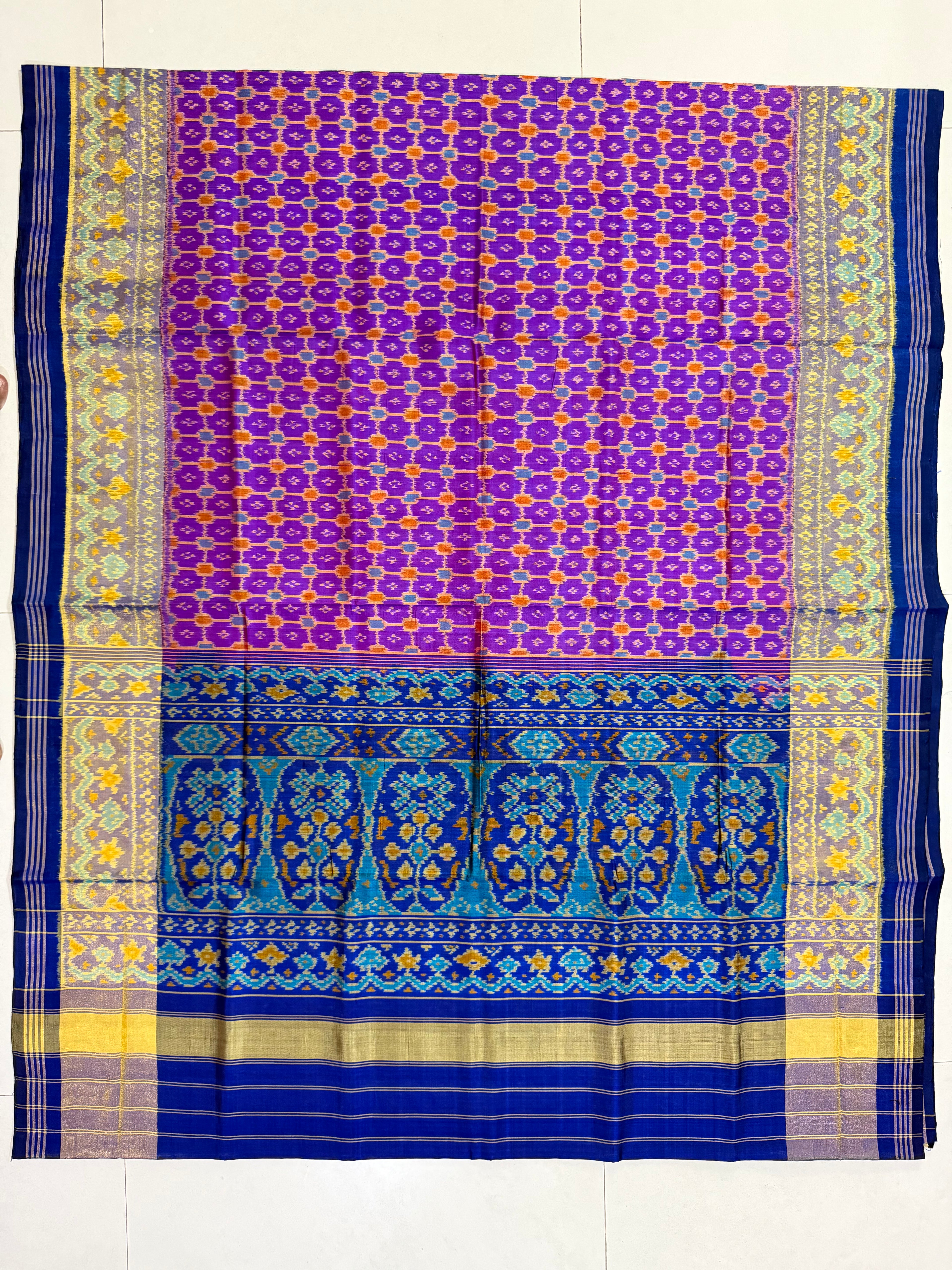 Fancy Design Handwoven Patola Silk Saree