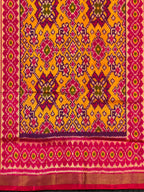 Purple Traditional Design Handwoven Patola Silk Saree