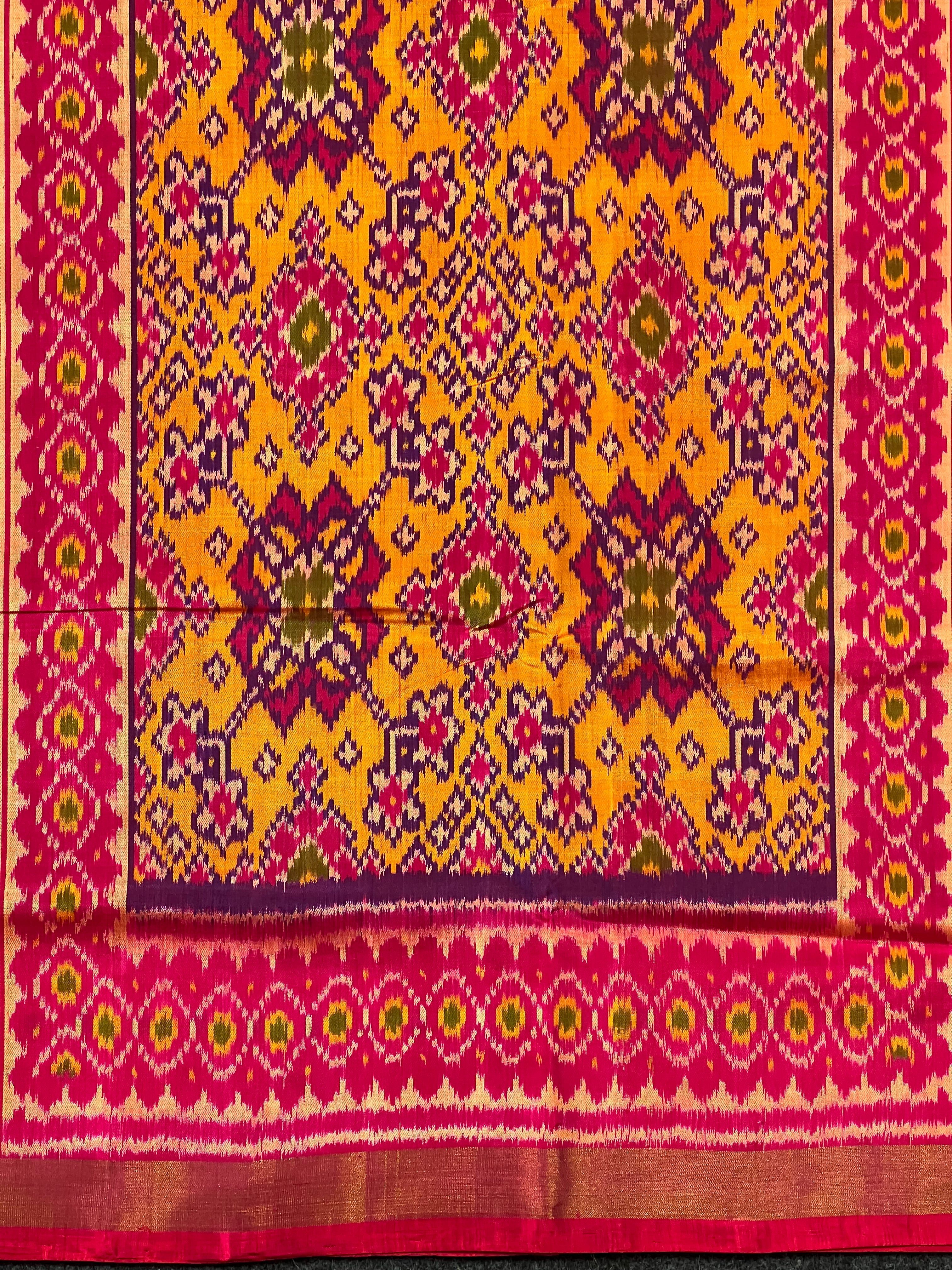 Purple Traditional Design Handwoven Patola Silk Saree