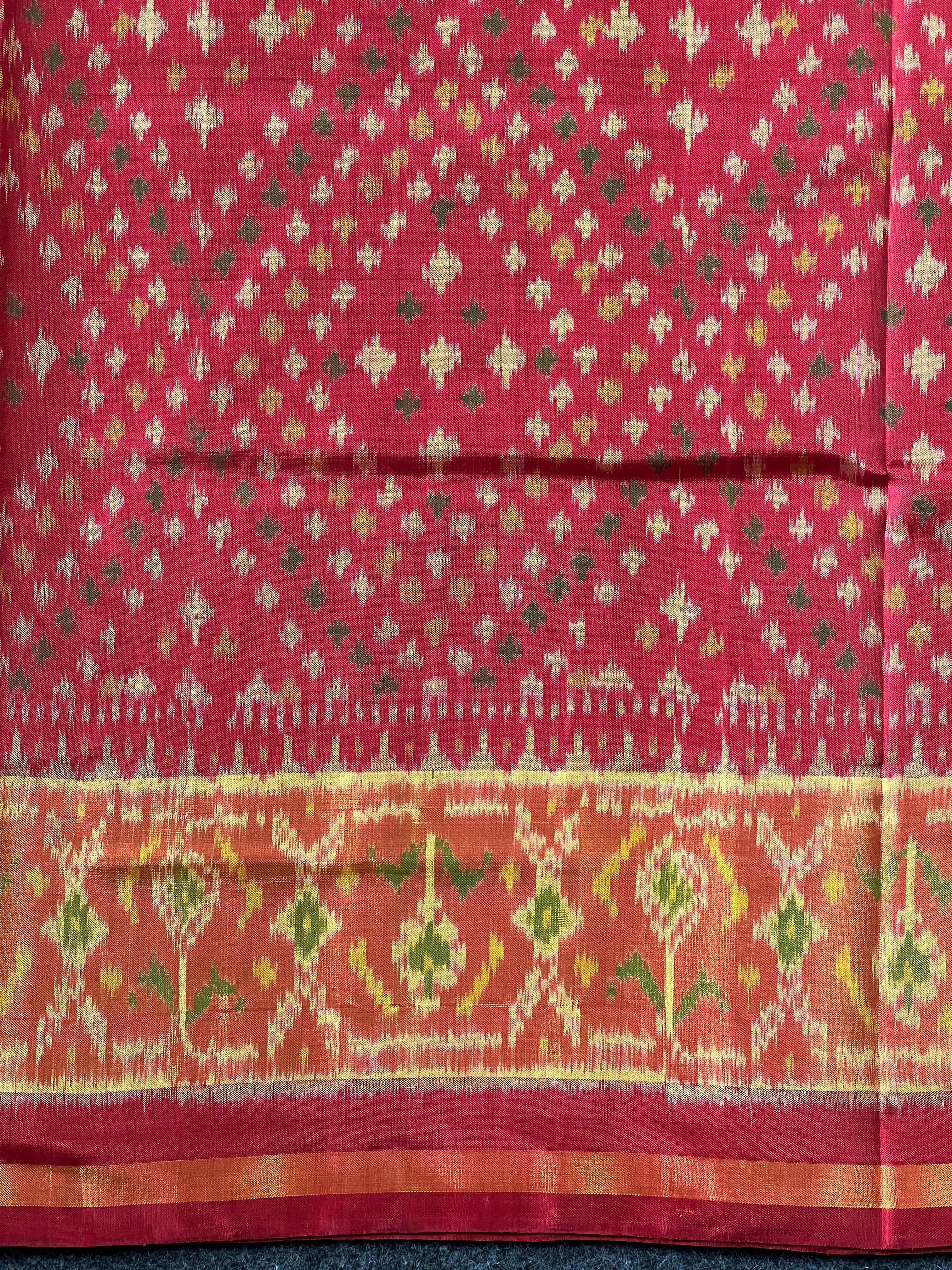 Red Color Traditional Design Handwoven Patola Silk Saree