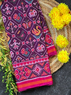 Narikunj Traditional Design Handwoven Patola Silk Saree