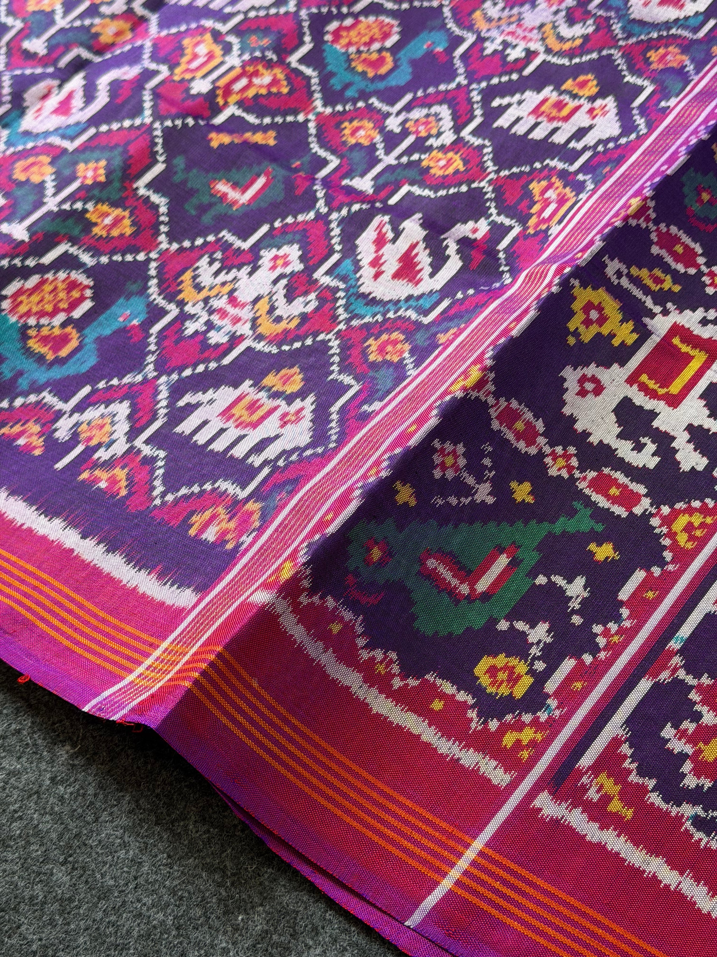 Motif Design Handwoven Patola Silk Saree