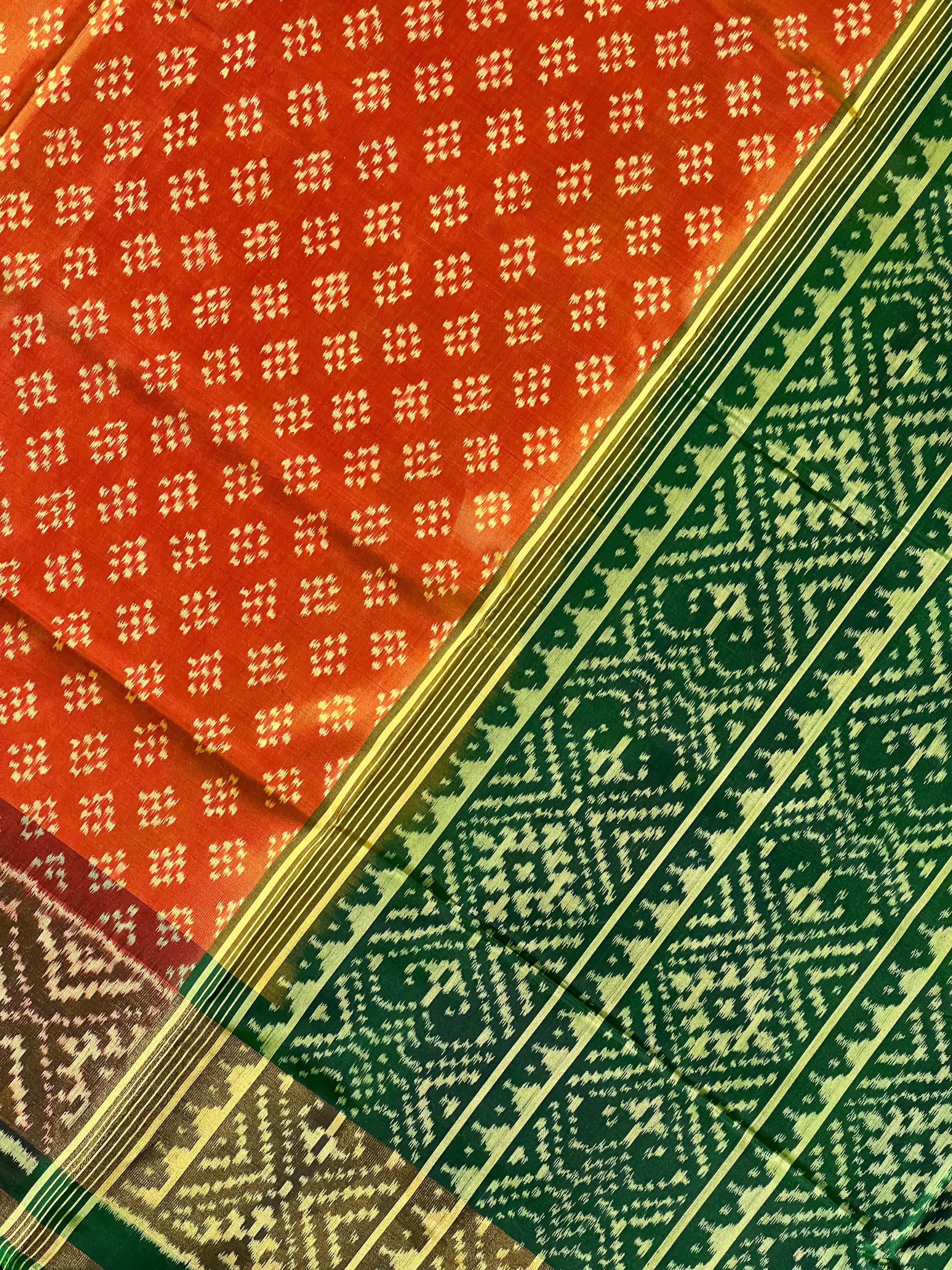 Bandhni Design Handwoven Patola Silk Saree