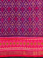 Purple Traditional Design Handwoven Patola Silk Saree