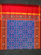 Blue Manekchowk Traditional Design Handwoven Patola Dupatta