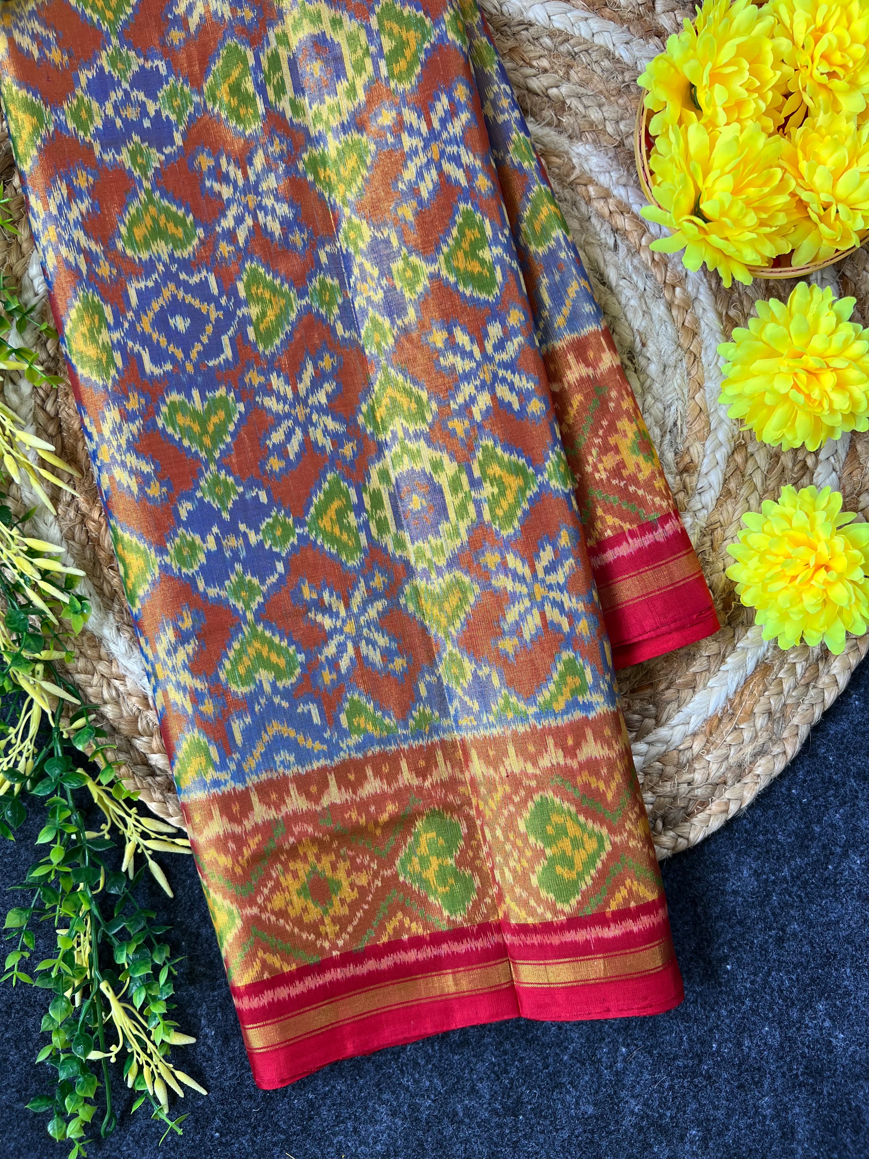 Tissue Double Zari Patola Saree Main image