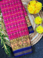 Fancy Design Handwoven Patola Silk Saree
