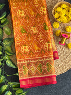 Narikunj Traditional Design Handwoven Patola Silk Saree