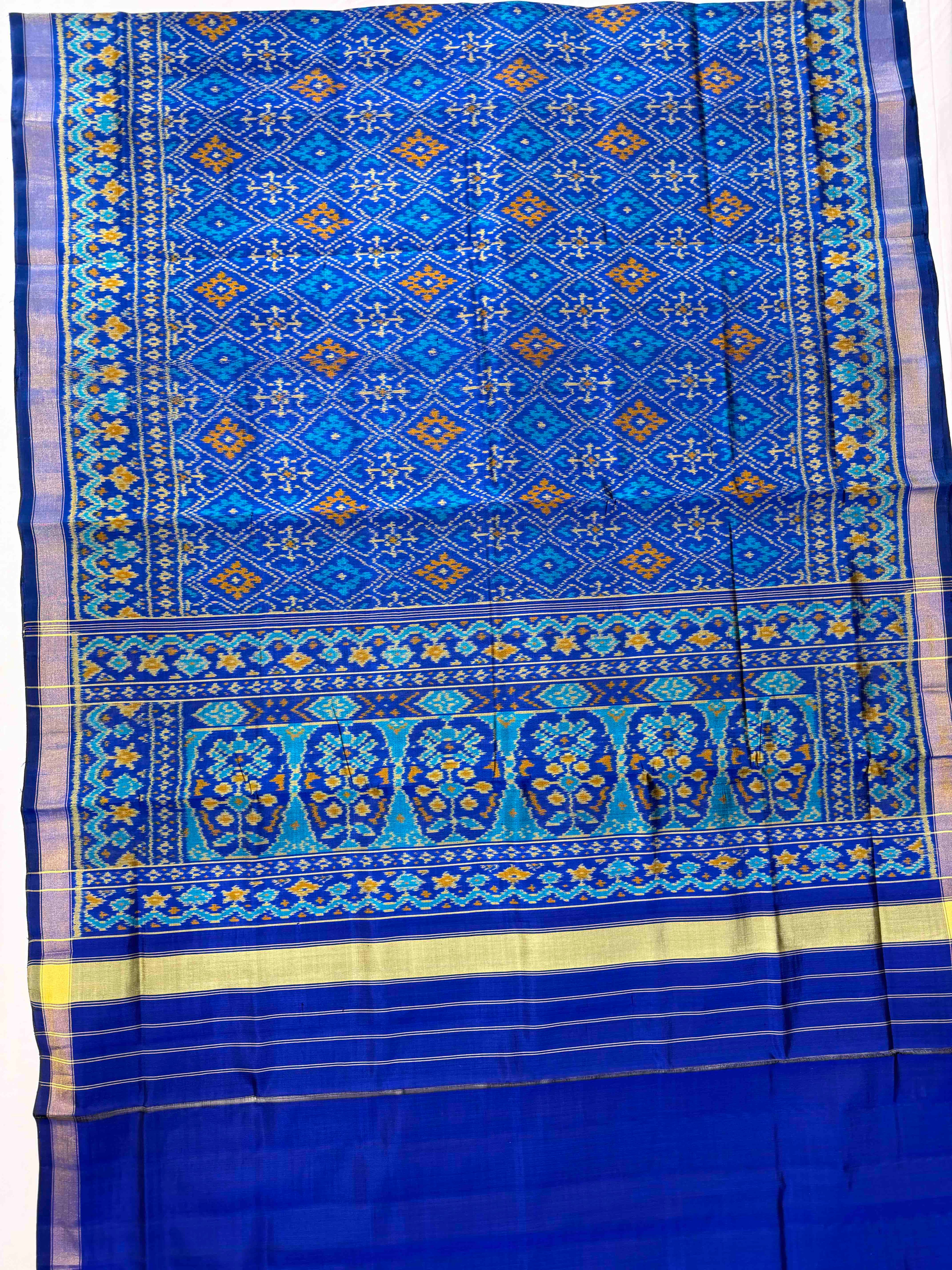 Panchanda Design Handwoven Patola Silk Saree
