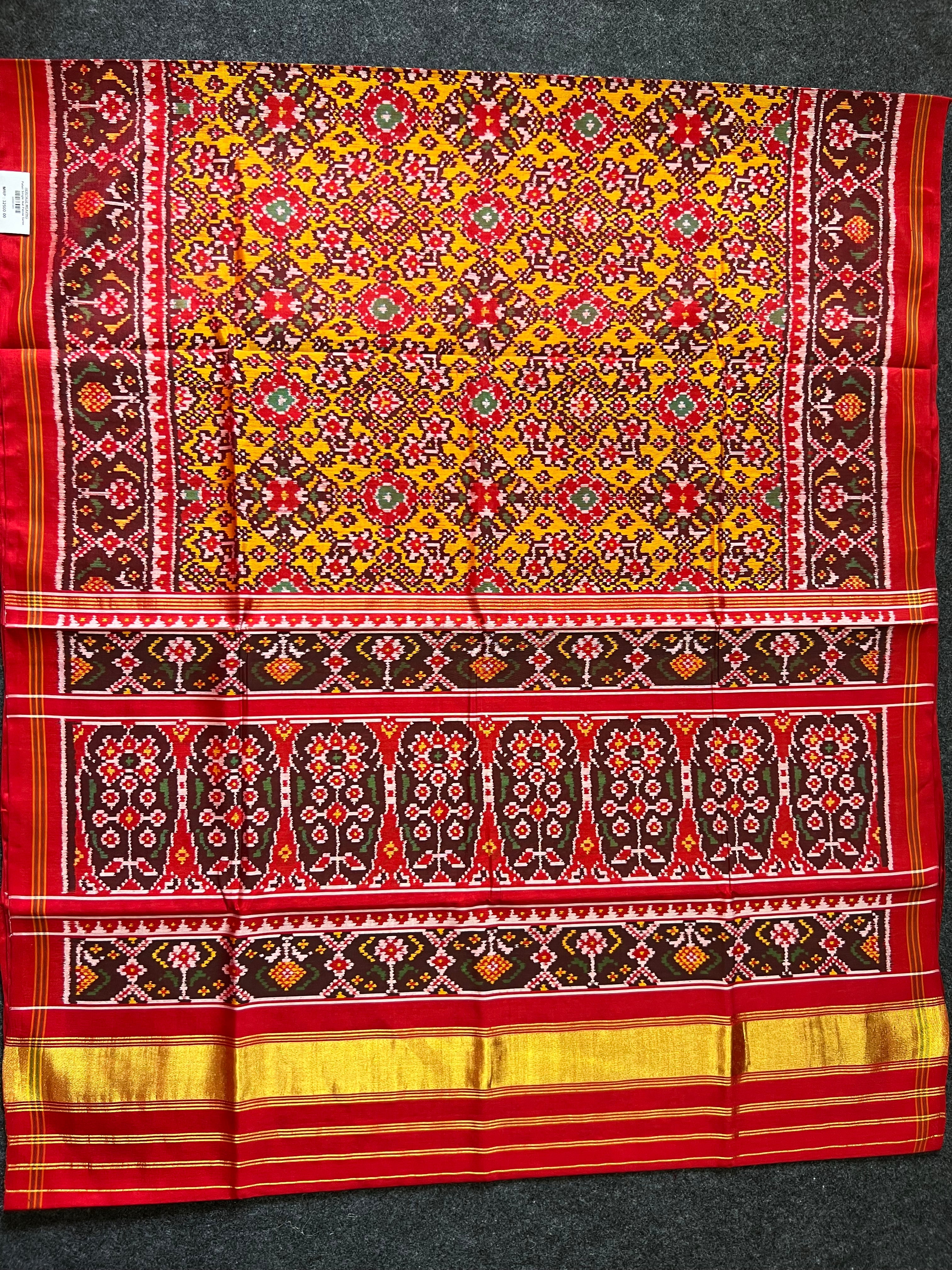 Navratna Traditional Handwoven Patola Silk Saree