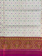 White Daliyabhat Traditional Design Handwoven Patola Silk Saree