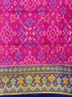 Baby Pink Navratna Design Handwoven Patola Silk Saree