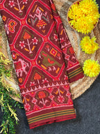 Handwoven Patola Silk Saree Adtala Design