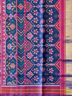 Typical Narikunj Design Handwoven Patola Silk Saree