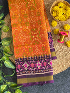 Navratna Traditional Design Handwoven Patola Silk Saree