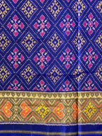 Blue Manekchowk Traditional Design Handwoven Patola Silk Saree