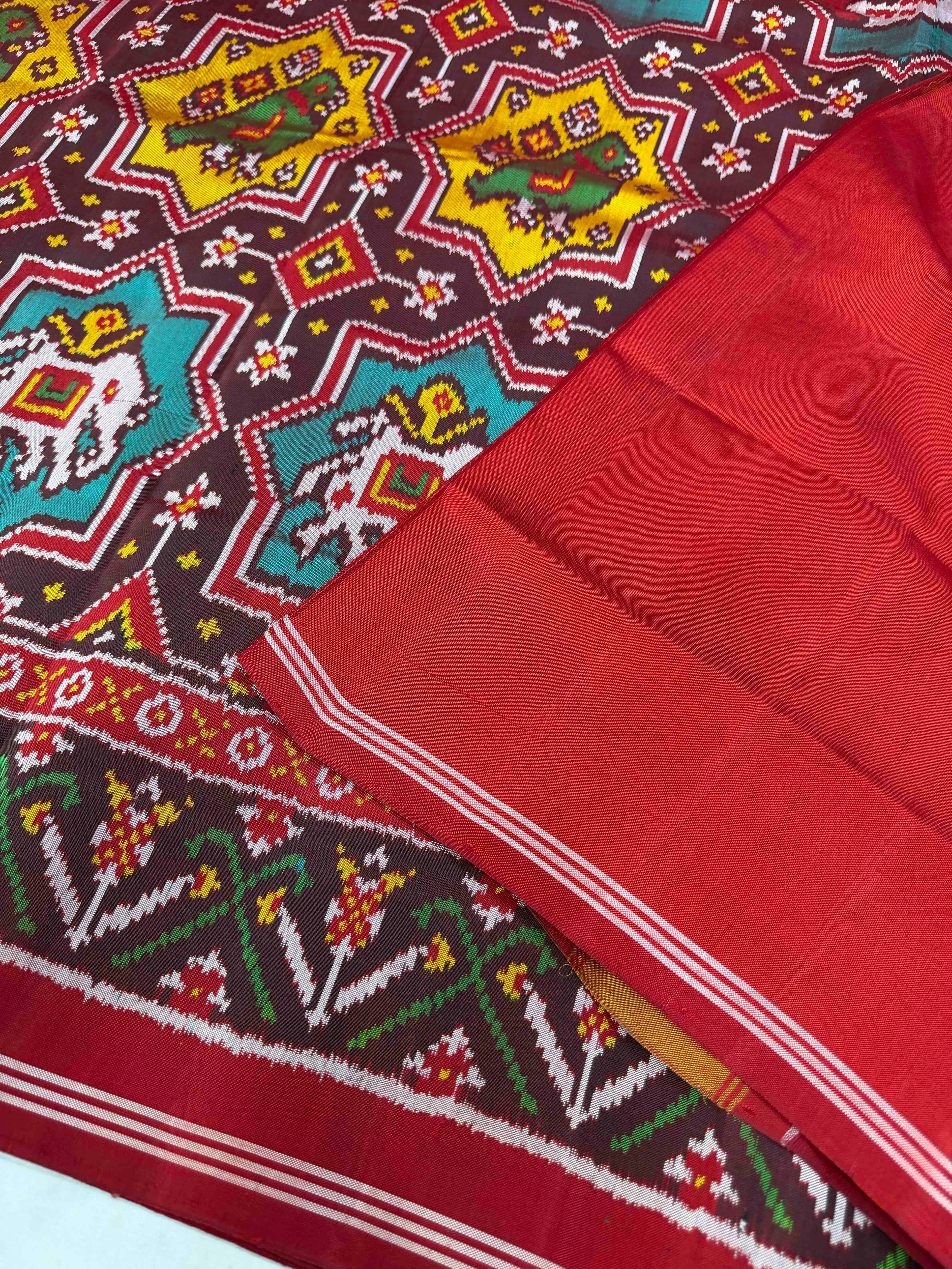 Exclusive Motif Design Handwoven Patola Silk Saree
