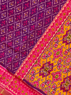 Purple Traditional Design Handwoven Patola Silk Saree