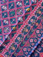 Typical Narikunj Design Handwoven Patola Silk Saree