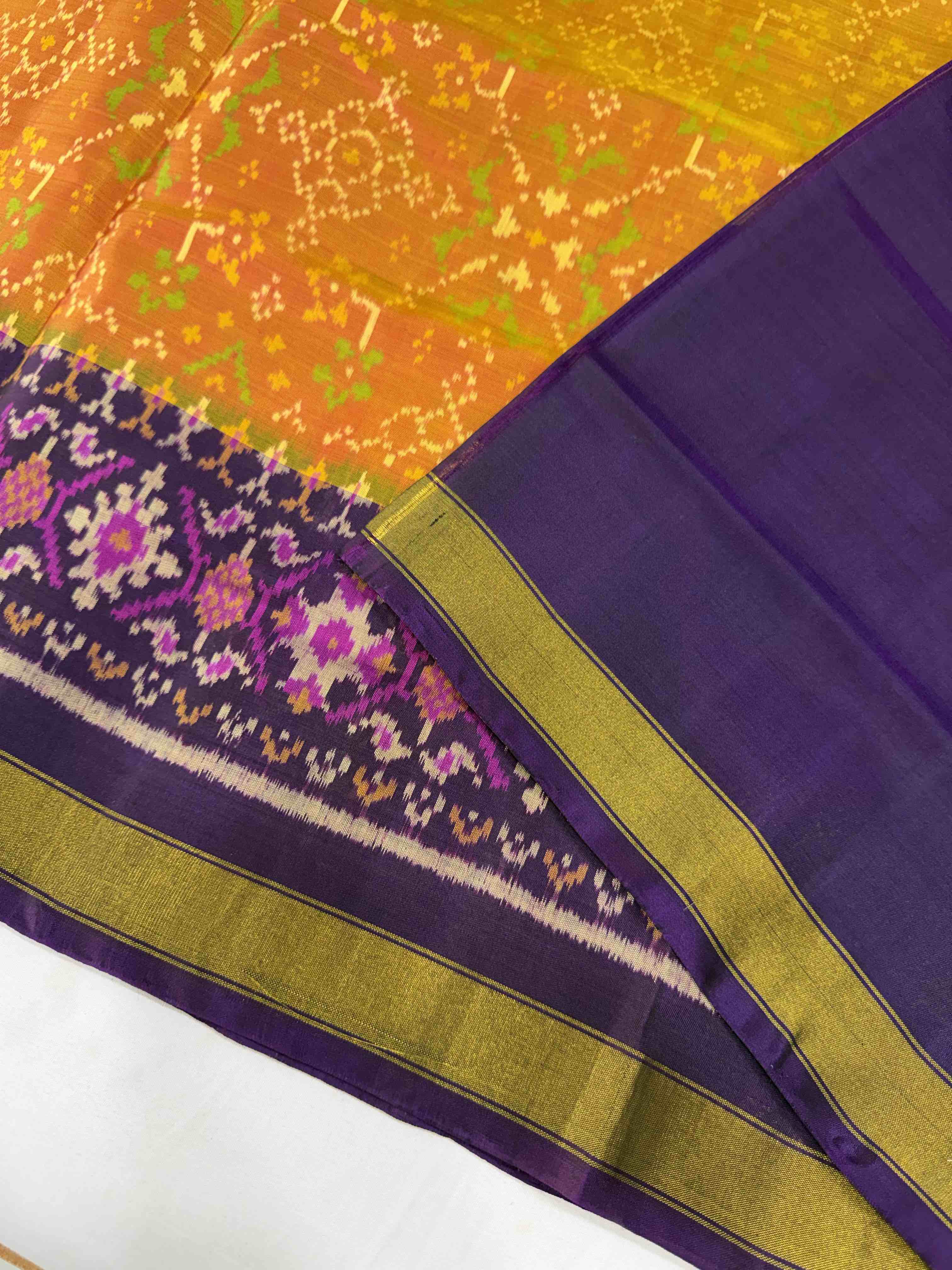 Navratna Traditional Design Handwoven Patola Silk Saree