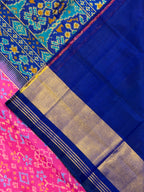 Baby Pink Navratna Design Handwoven Patola Silk Saree