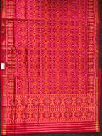 Pink Pan-Chanda Traditional Design Handwoven Patola Silk Saree