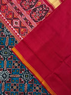Blue Manekchok Traditional Design Handwoven Patola Silk Saree