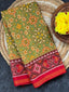Sage Green Navratna Design Handwoven Patola Dupatta