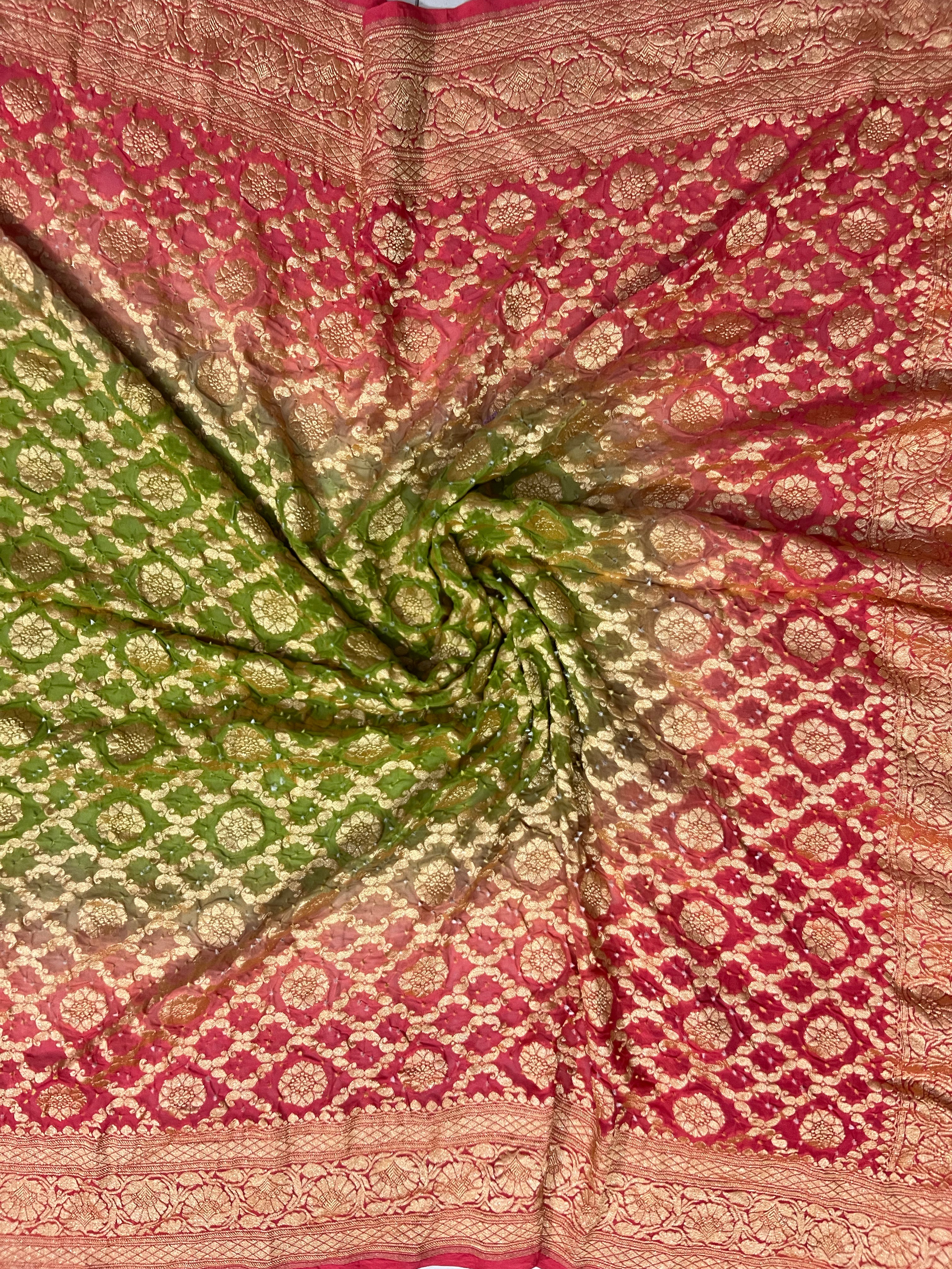 Georgette Bandhej Saree